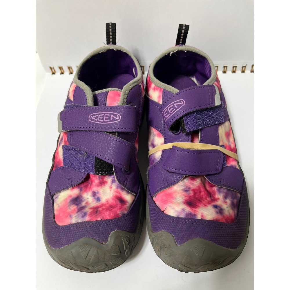 Keen Moxie Mary Jane Sneakers Girls Size 3 Purple Pink Tie Dye Hook Loop 1026195